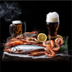 Рыба и креветки