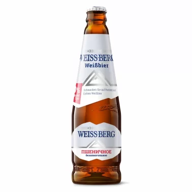 Пиво "WeissBerg" пшеничное безалкогольное 0,44 л.